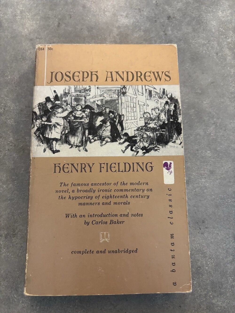 Joseph Andrews By Henry Fielding 1960 Bantam Classics Vintage Paperback